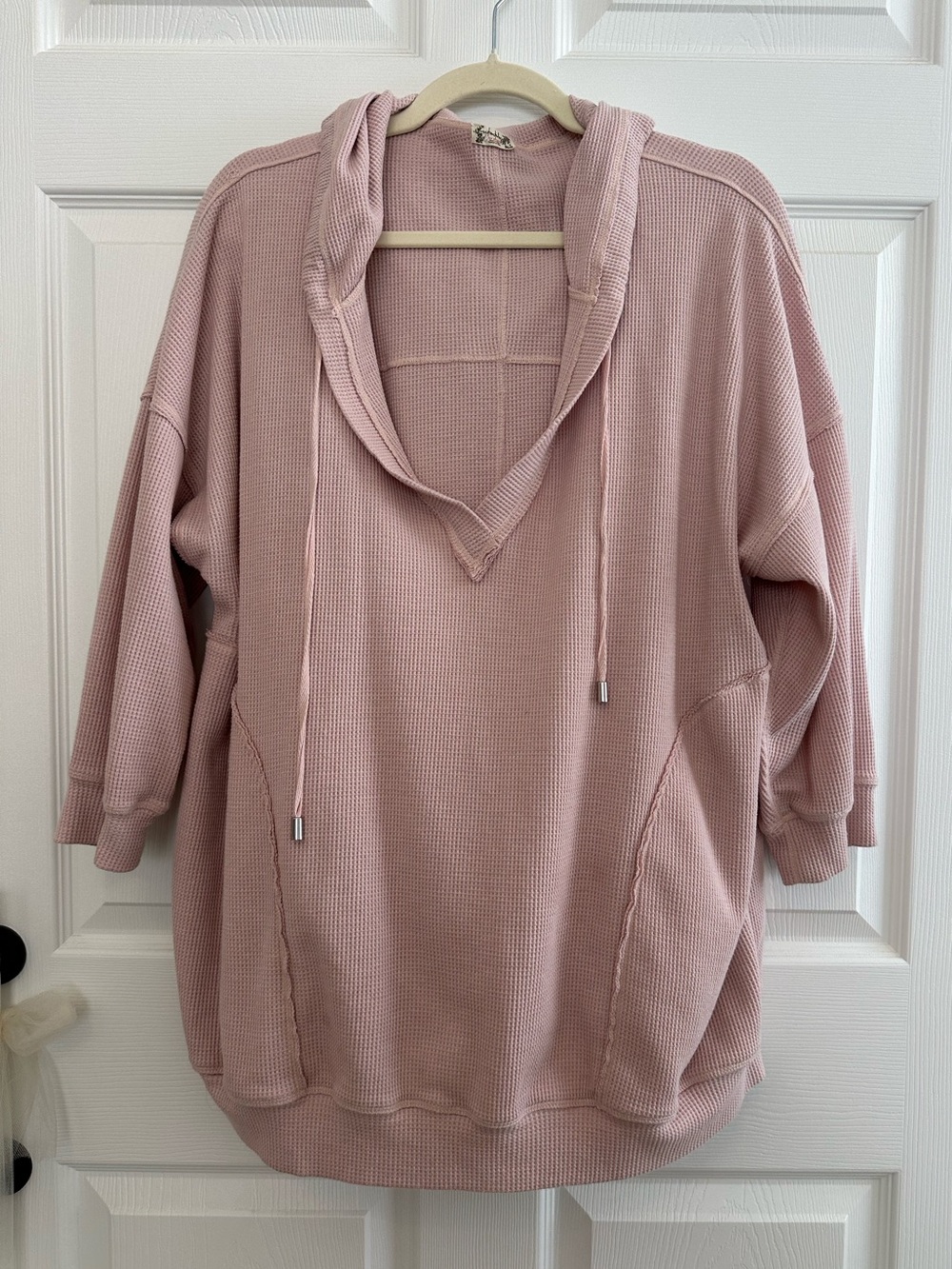 Intimately Free People pink waffle hoodie XS